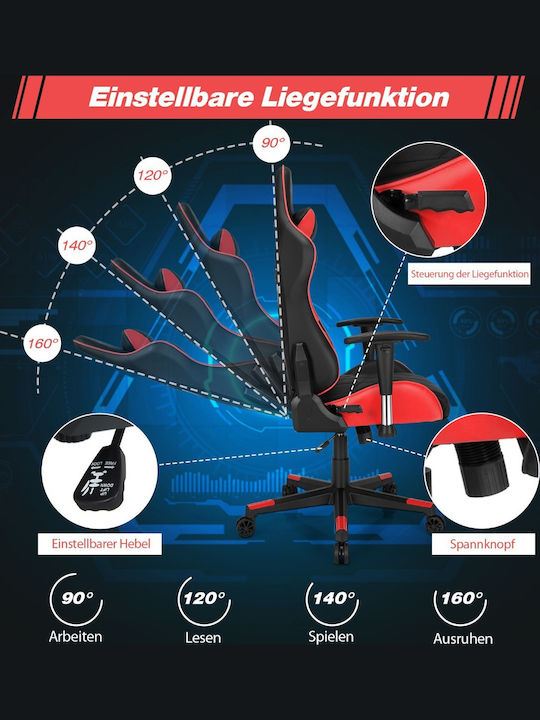 Costway CB10299RE Изкуствена Кожена Червена Costway CB10299RE Изкуствена Кожена Червена