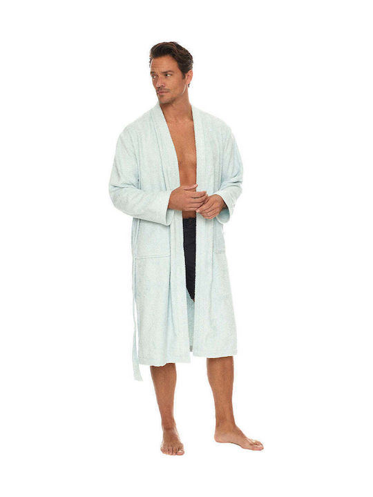 Homelovers Bathrobe with Collar Steel Grey 350gr/m²