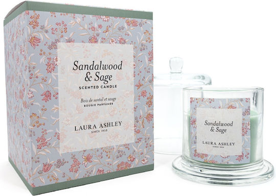 Laura Ashley Ароматична Свещ от Соя в Буркан с Аромат на Сандалово Дърво 210гр