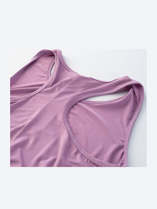 Damen Sport Bluse Ärmellos Rosa