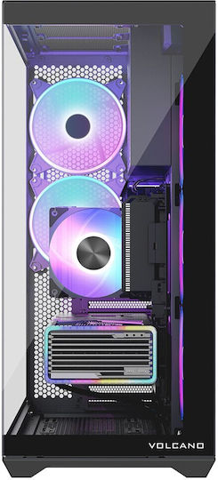 Modecom Volcano SPACE XL Gaming Full Tower Κουτί Υπολογιστή με Πλαϊνό Παράθυρο και ARGB Φωτισμό Μαύρο