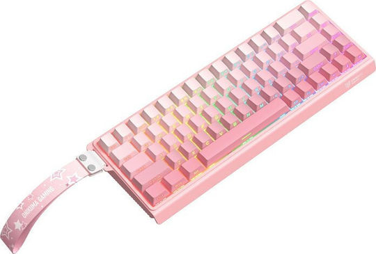 Onikuma Gaming Tastatur Tenkeyless mit RGB-Beleuchtung (Englisch US) Rosa