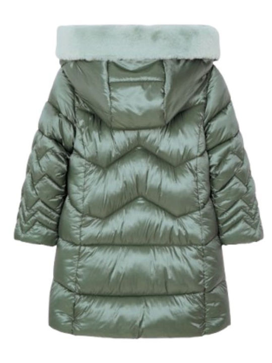 Ecofriends Kinderparkas Lang Mit Kapuze Grün