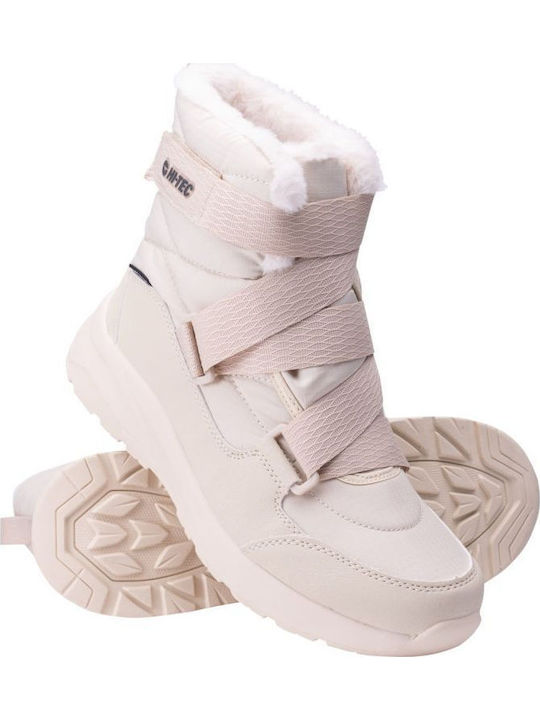 Synthetic Leather Snow Boots Pink
