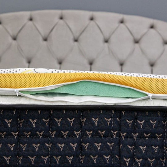 Como felt & wadding producers Mattress Topper Single Foam with Removable Cover 90x190x4cm
