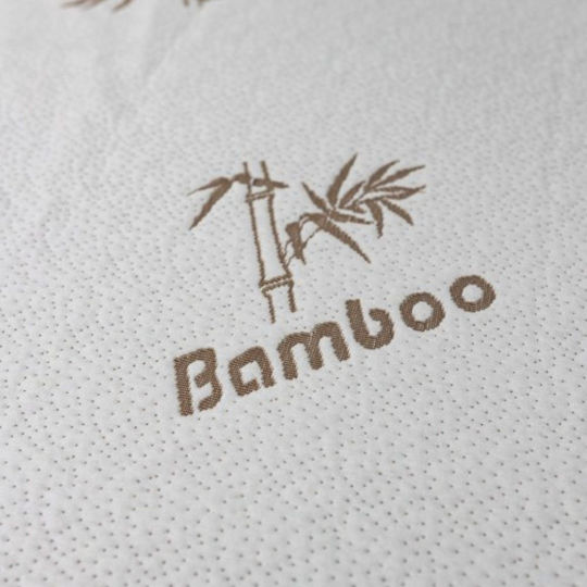 Como felt & wadding producers Mattress Topper Double Foam with Bamboo Fibers & Removable Cover 150x200x4cm