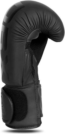 DBX Bushido Boxing Gloves made of Synthetic Leather for Match Black