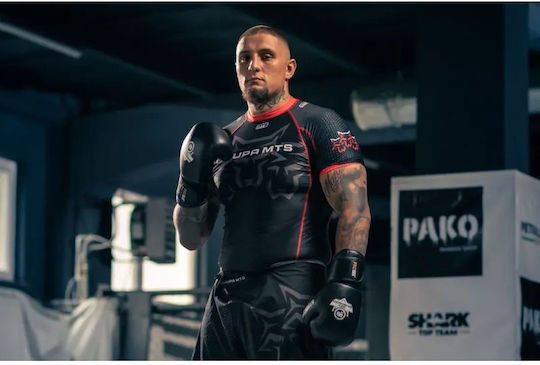 DBX Bushido Mănuși de Box din Piele pentru Competiție Negre
