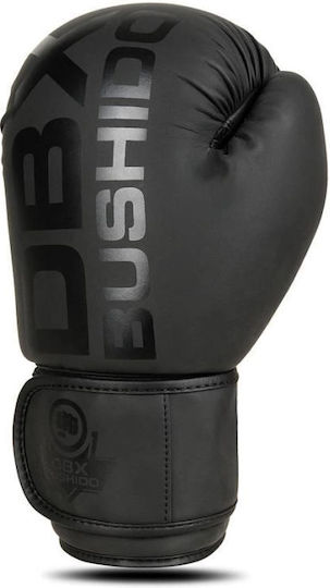 DBX Bushido Boxing Gloves made of Synthetic Leather for Match Black