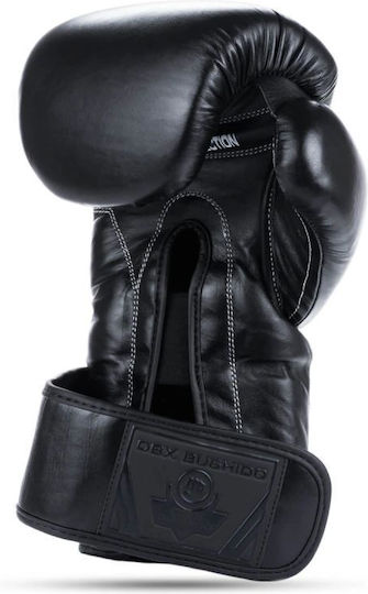 DBX Bushido Mănuși de Box din Piele pentru Competiție Negre