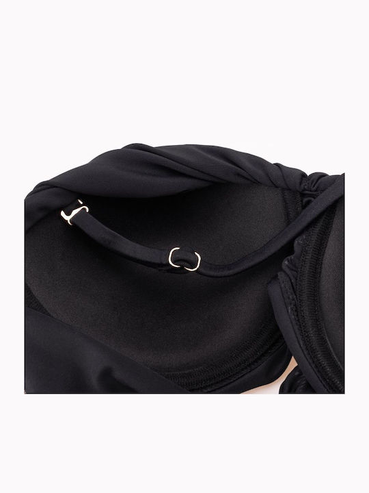 Strapless Bikini Top Μαύρο
