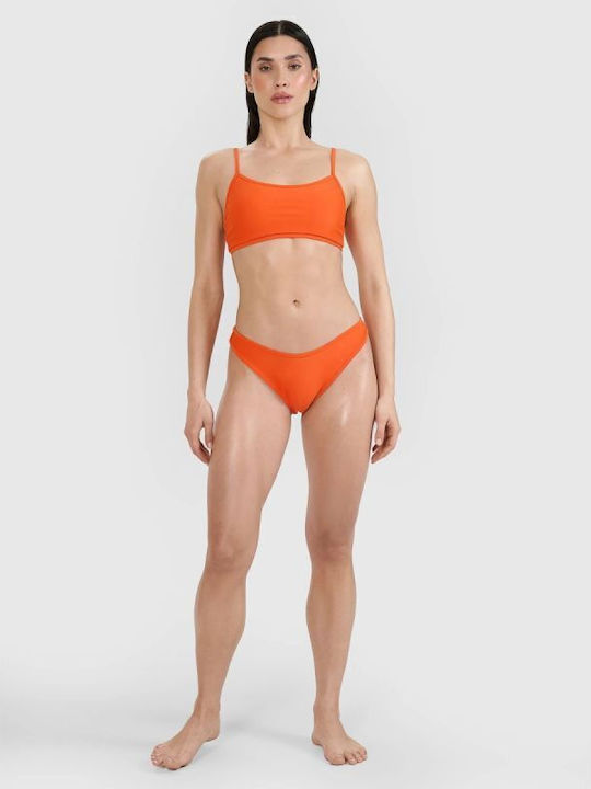 High Neck Bikini Top Orange