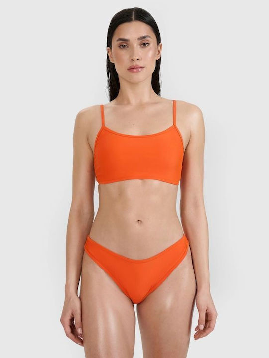 High Neck Bikini Top Orange
