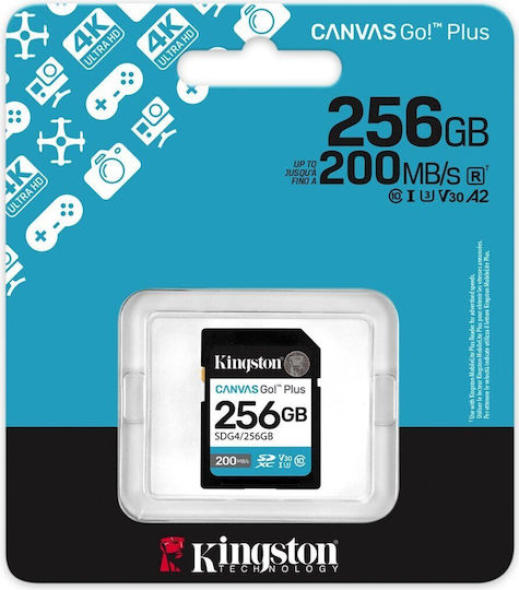 Kingston Canvas Go! SDXC 256GB U3 V30 UHS-I 90MB/s