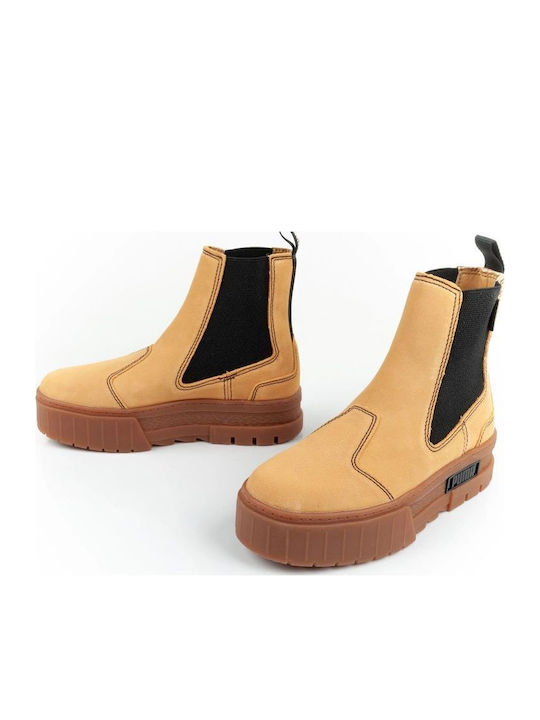 Meyze Chelsea Suede Women's Chelsea Boots Yellow