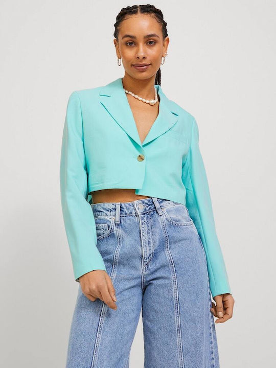 Jack & Jones Aruba Κοντό Γυναικείο Σακάκι Τιρκουάζ