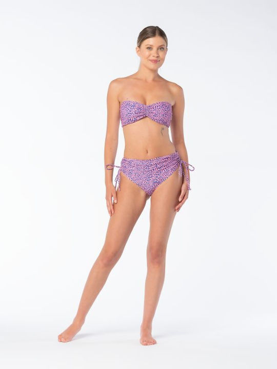 Bikini Slip Talie Înaltă Violet