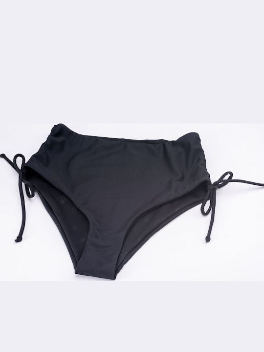 Bikini Slip Talie Înaltă Negru