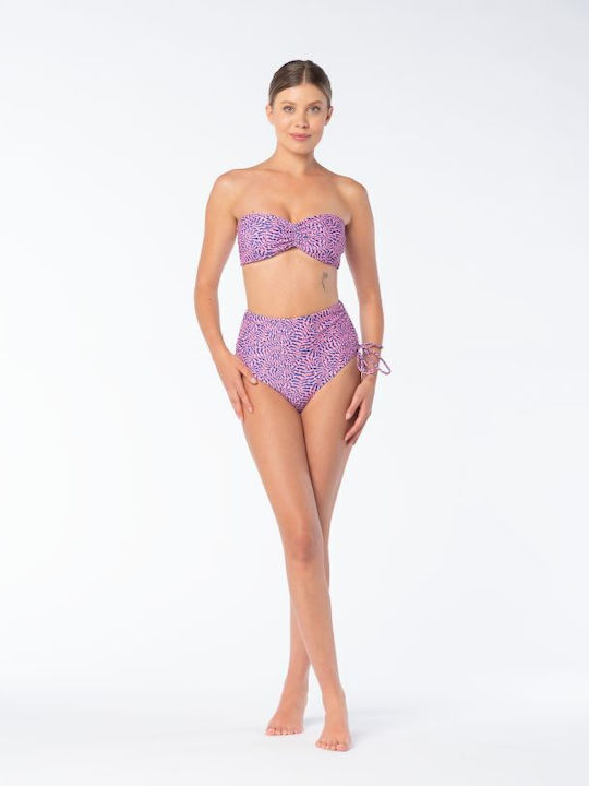 Bikini Slip Talie Înaltă Violet