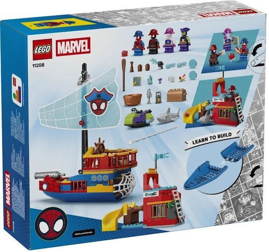 LEGO Corabie Piraților Spider-Man Team Spidey pentru 4+ Ani 201 Bucăți
