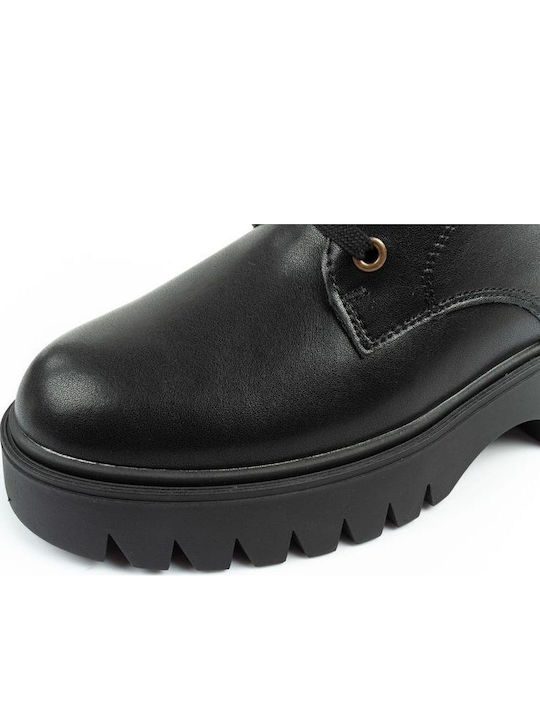 Leather Women's Ankle Boots Black