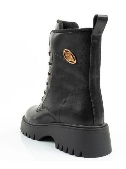 Leather Women's Ankle Boots Black