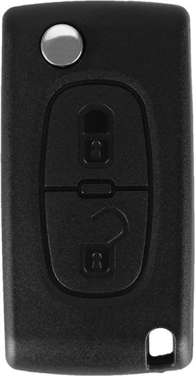 Husă Pentru Chei Auto Compatibilă Peugeot Citroen 207 307 407 C2 C3 C4 C5 C6 C8 2 Butoane Va2