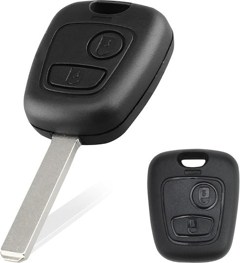 Husă Pentru Chei Auto 2 Butoane Compatibilă Toyota Aygo Peugeot 107 Citroen C1
