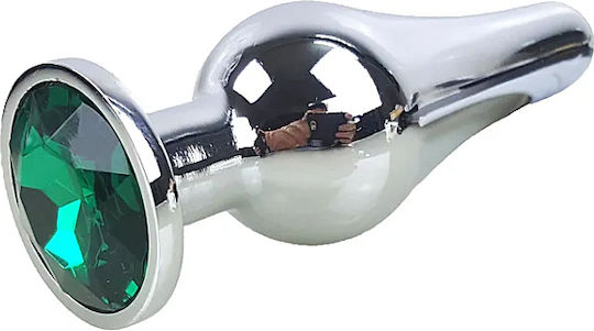 Smd Deeper Rocket Metal Butt Plug Πρωκτική Σφήνα S 10cm Silver Green