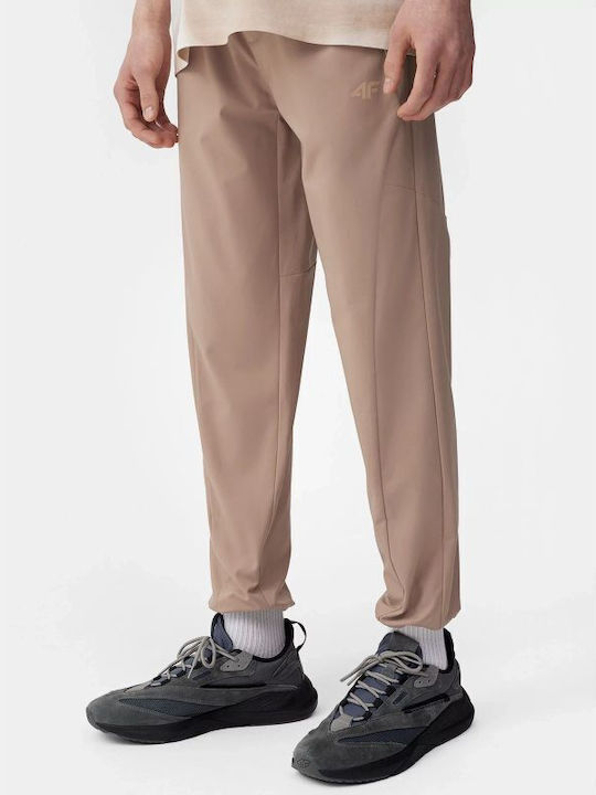 Hose in Tapered Schnitt Beige