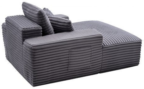 Vielseitiger Sitzsack & Pouf Bett Grau 170x124x70cm