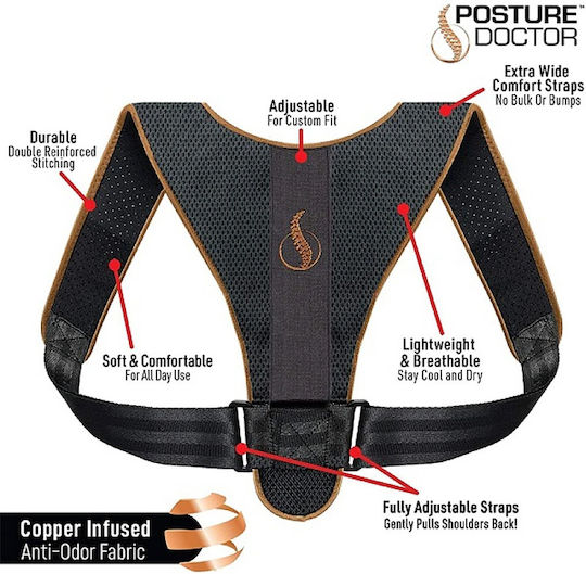 HB-00781 Adjustable Back Splint Black