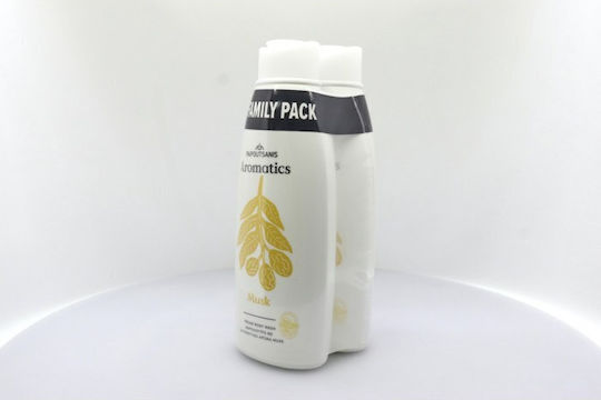 Papoutsanis Aromatics Musk Bubble Bath with Aloe Vera & Vanilla Scent 2x650ml