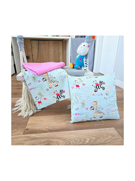 Kotonia Home Seturi de cearșafuri pentru bebeluși Pentru Patut Bumbac cu Cauciuc Roz 60x120buc