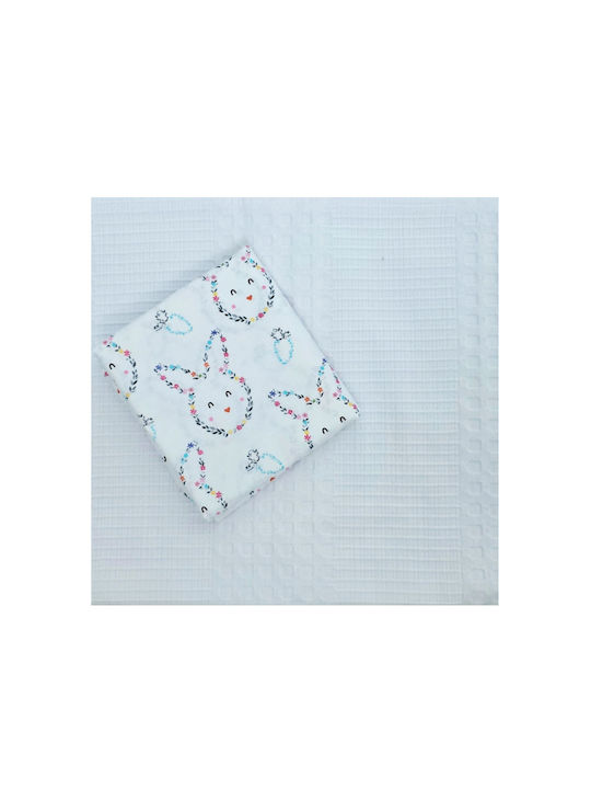 Kotonia Home Baby Sheets Set Crib Cotton Fitted White 60x120cm