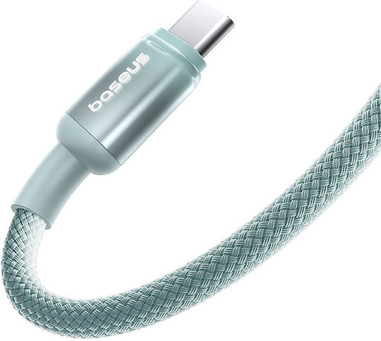 Baseus Braided USB 2.0 Cable USB-C male - USB-C 100W Μπλε 1m