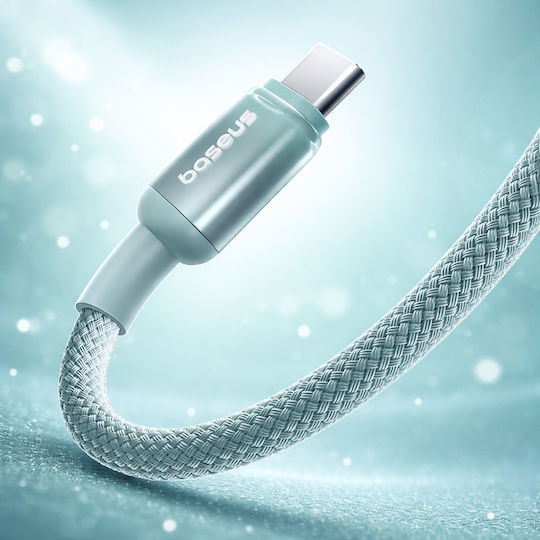Baseus Braided USB 2.0 Cable USB-C male - USB-C 100W Μπλε 1m
