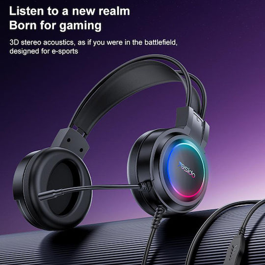 Yesido EK05 On Ear Gaming Headset με σύνδεση USB for PC