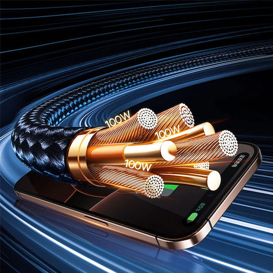 Baseus USB to Type-C / Lightning Cable 5A Μαύρο 1.5m P10377501111-00