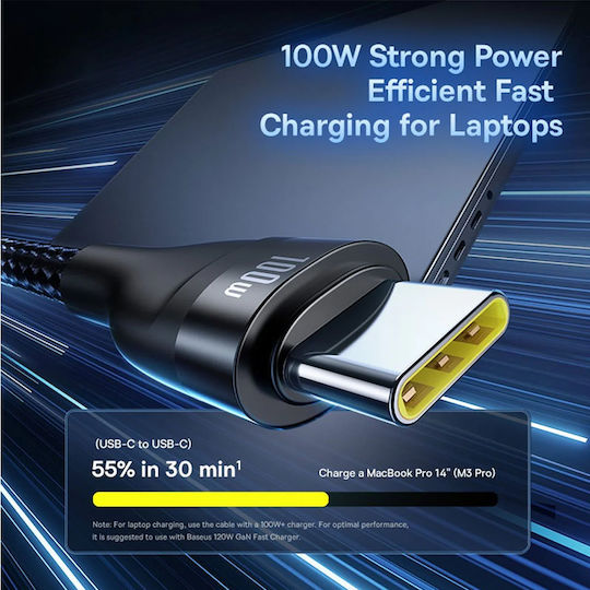 Baseus USB to Type-C / Lightning Cable 5A Μαύρο 1.5m P10377501111-00