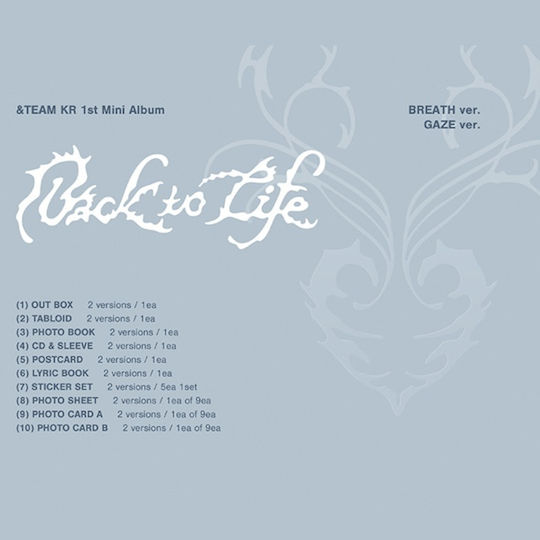 Back to Life (BREATH ver. / GAZE ver.) - K-pop Album - Dear Seoul Store