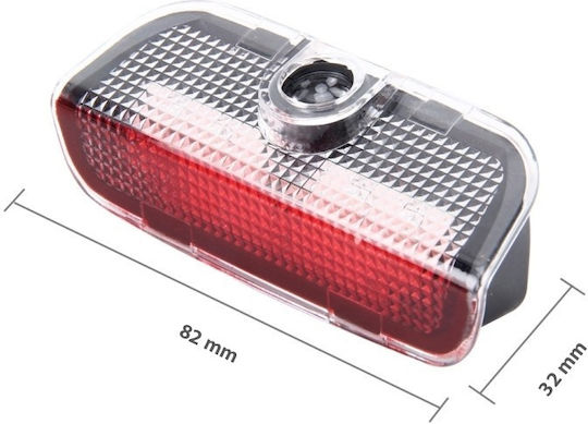 Set 2 Led Embleme Logo Ușă Dedicate Skoda Mașină