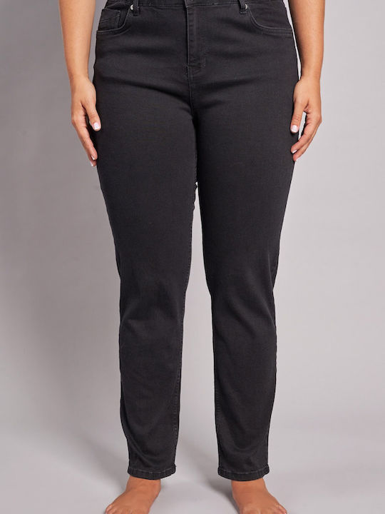 Blugi de damă cu croială slim Black