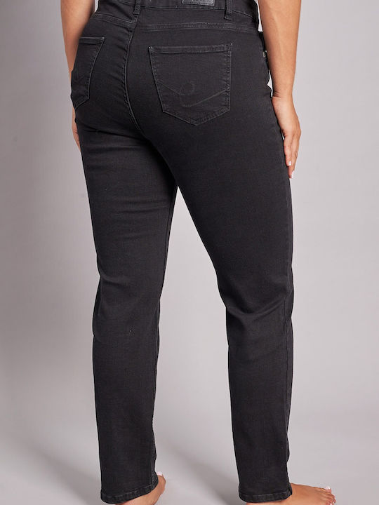 Blugi de damă cu croială slim Black