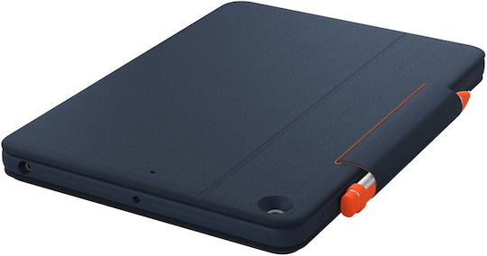 Logitech Combo Flip Cover Ανθεκτική με Πληκτρολόγιο Μπλε (iPad 2019/2020/2021 10.2'')