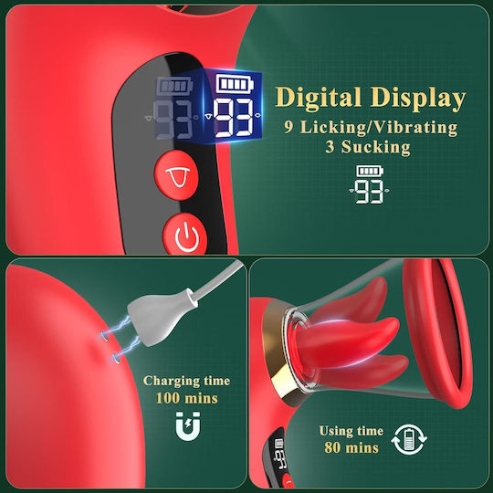 Dragon Vibrator Massage with Remote Control Red