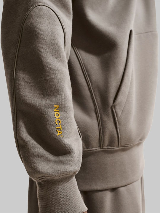 Nocta Fleece Sweatshirt mit Kapuze Grau