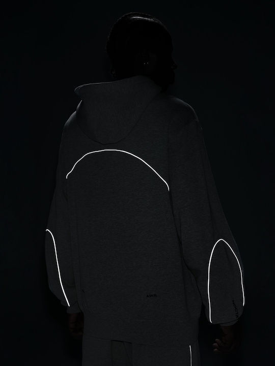 Hoodie Φούτερ με Κουκούλα Γκρι