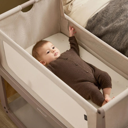 Snuz Wiege mit Matratze und Rädern Braun