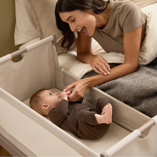 Snuz Wiege mit Matratze und Rädern Braun